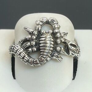 Size 8 sterling silver scorpion ring